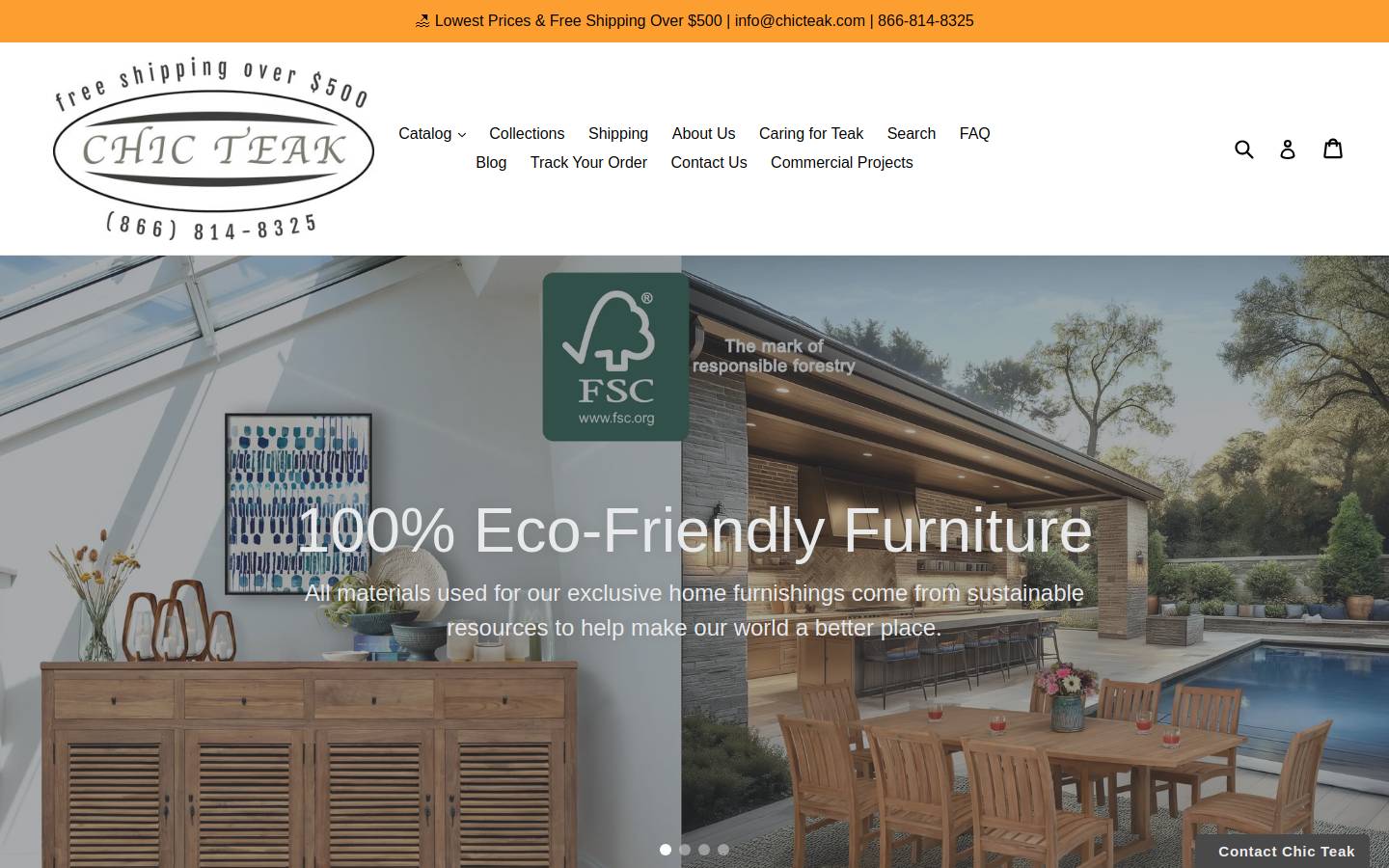chicteak.com homepage screenshot