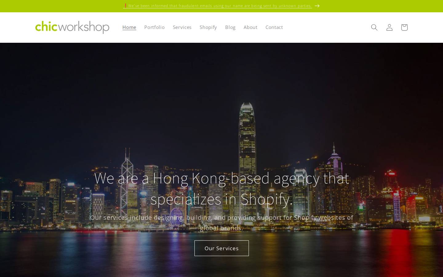 chicworkshop.com homepage screenshot