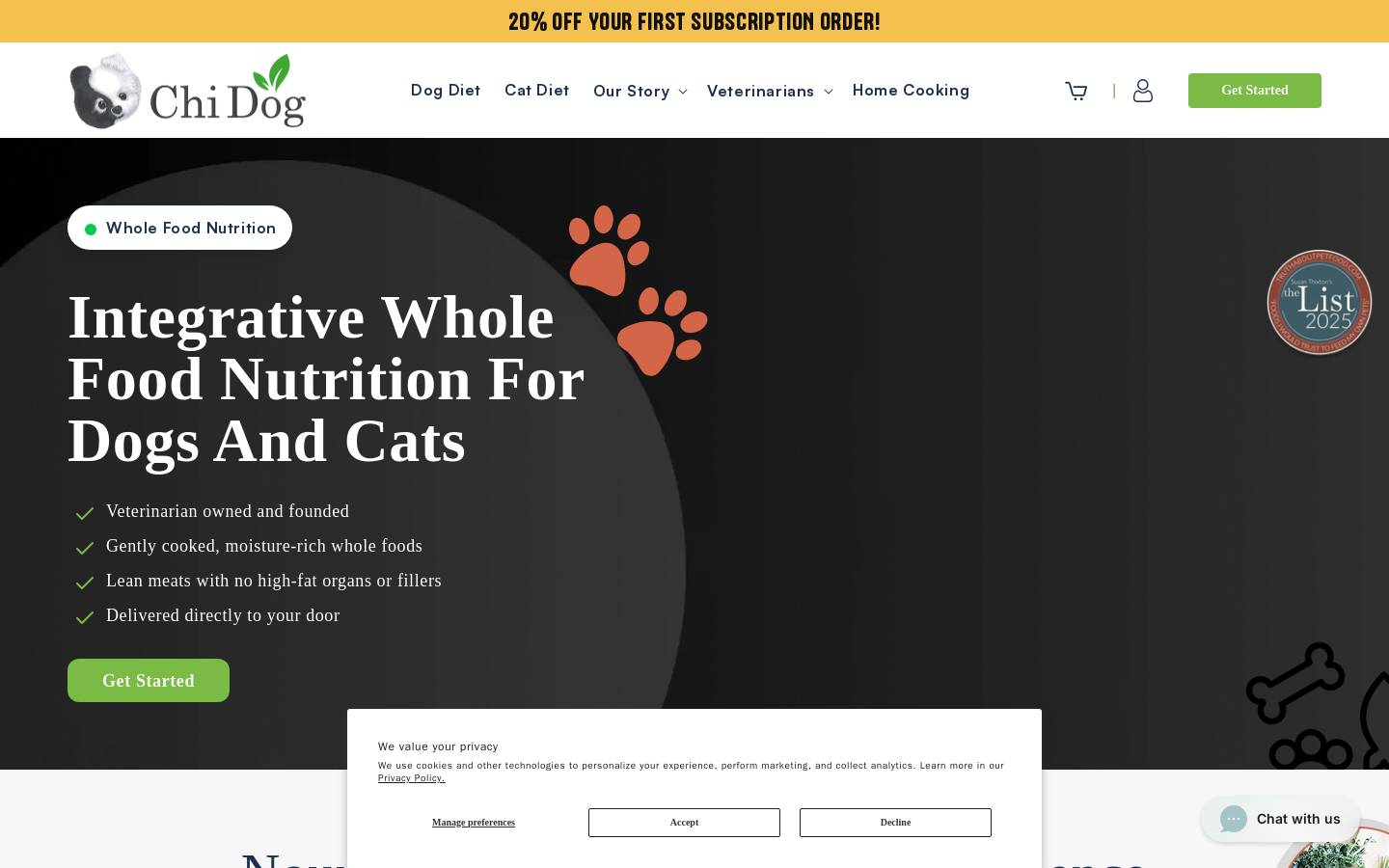 Chi Dog homepage screenshot