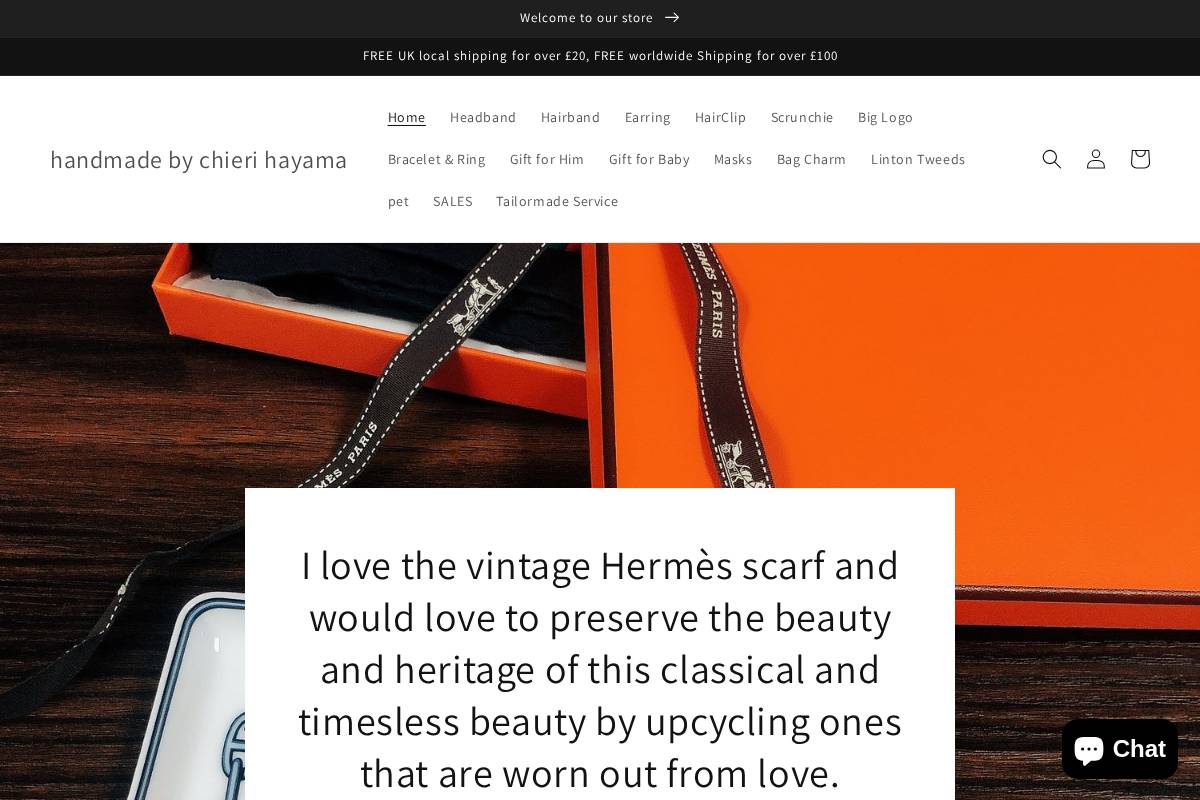 chierihayama.com homepage screenshot