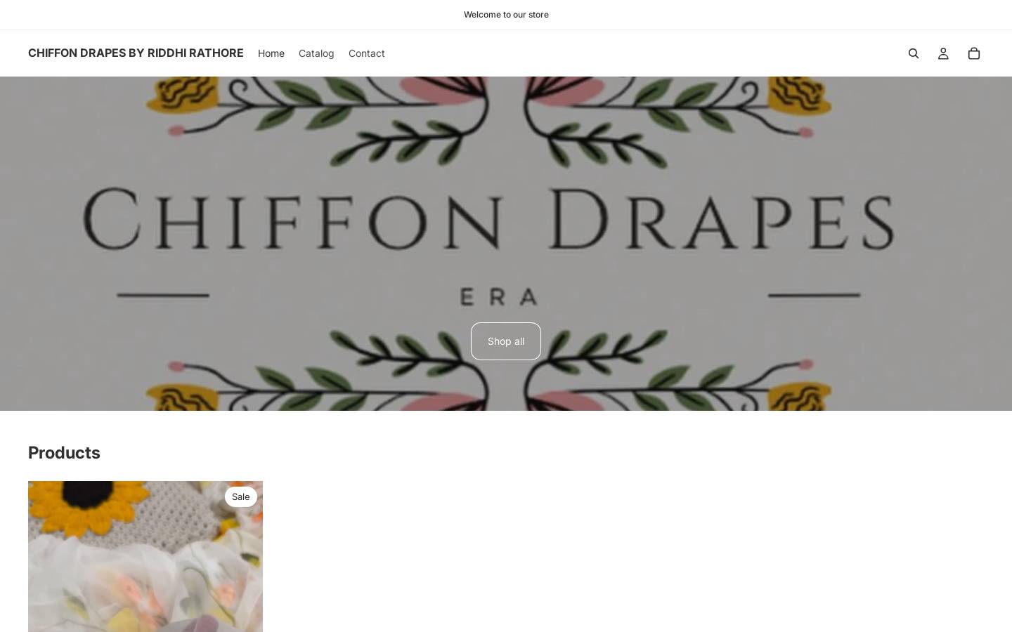chiffondrapesbyriddhirathore.com homepage screenshot