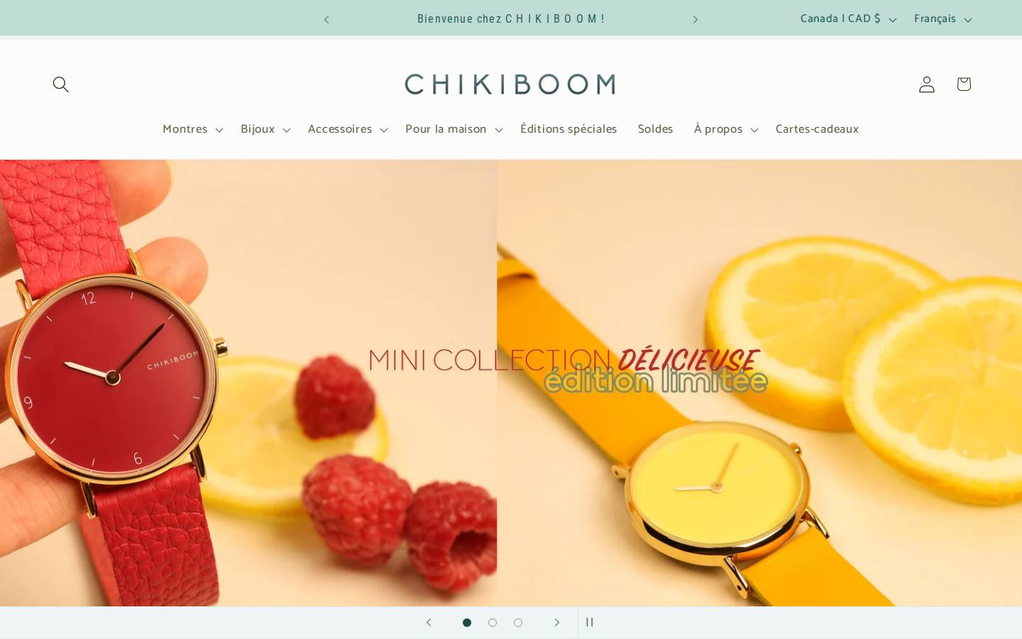 Chikiboom homepage screenshot