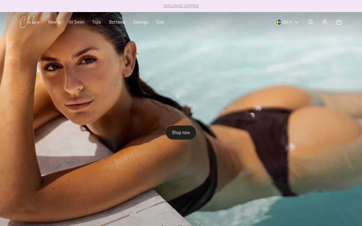 Chikiewear homepage screenshot