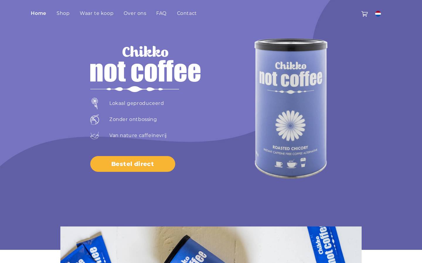 chikko-not-coffee.com homepage screenshot