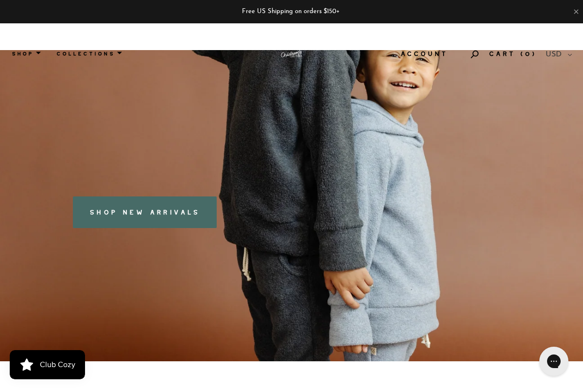 Childhoods Clothing homepage screenshot