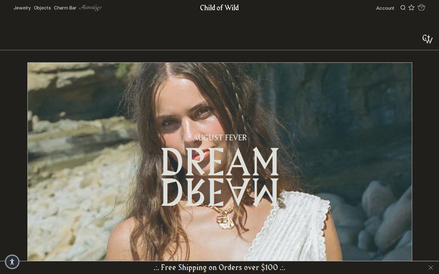 Child of Wild homepage screenshot