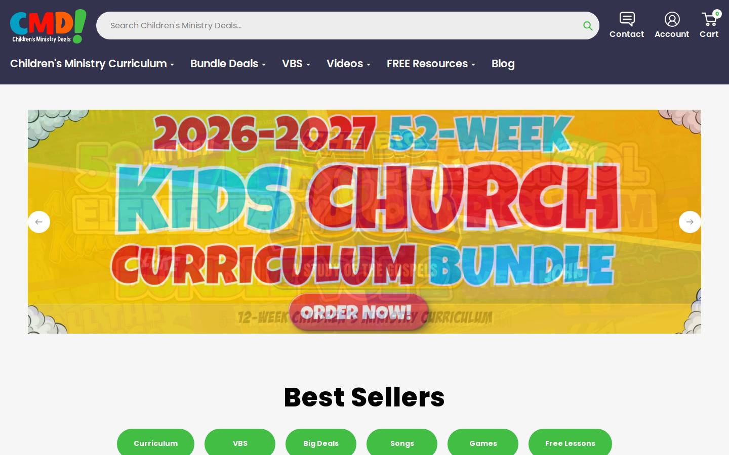 Children's Ministry Deals homepage screenshot