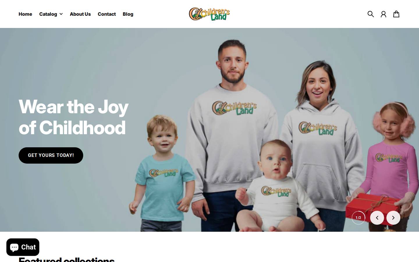 childrensmerch.com homepage screenshot