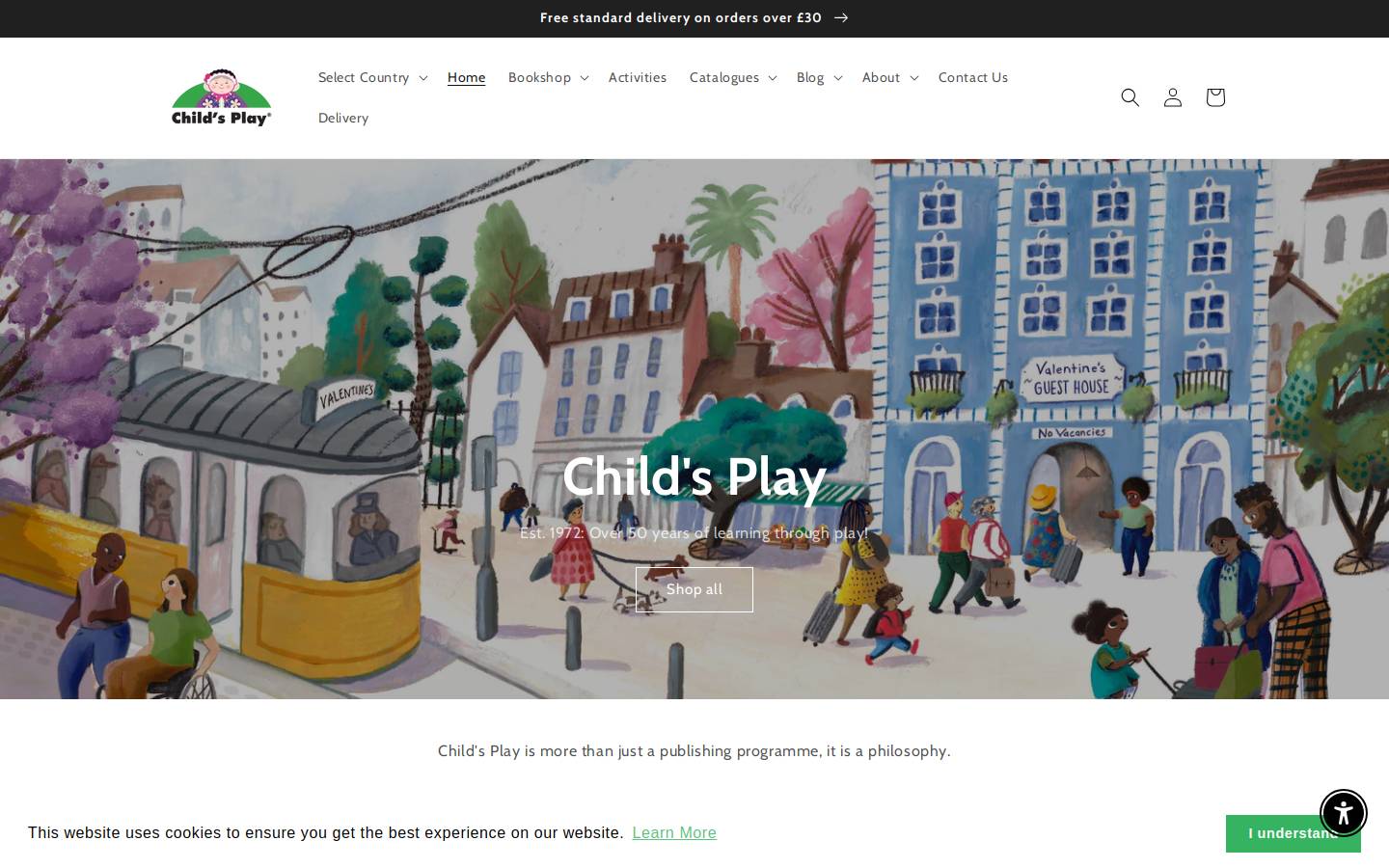 Childs Play homepage screenshot