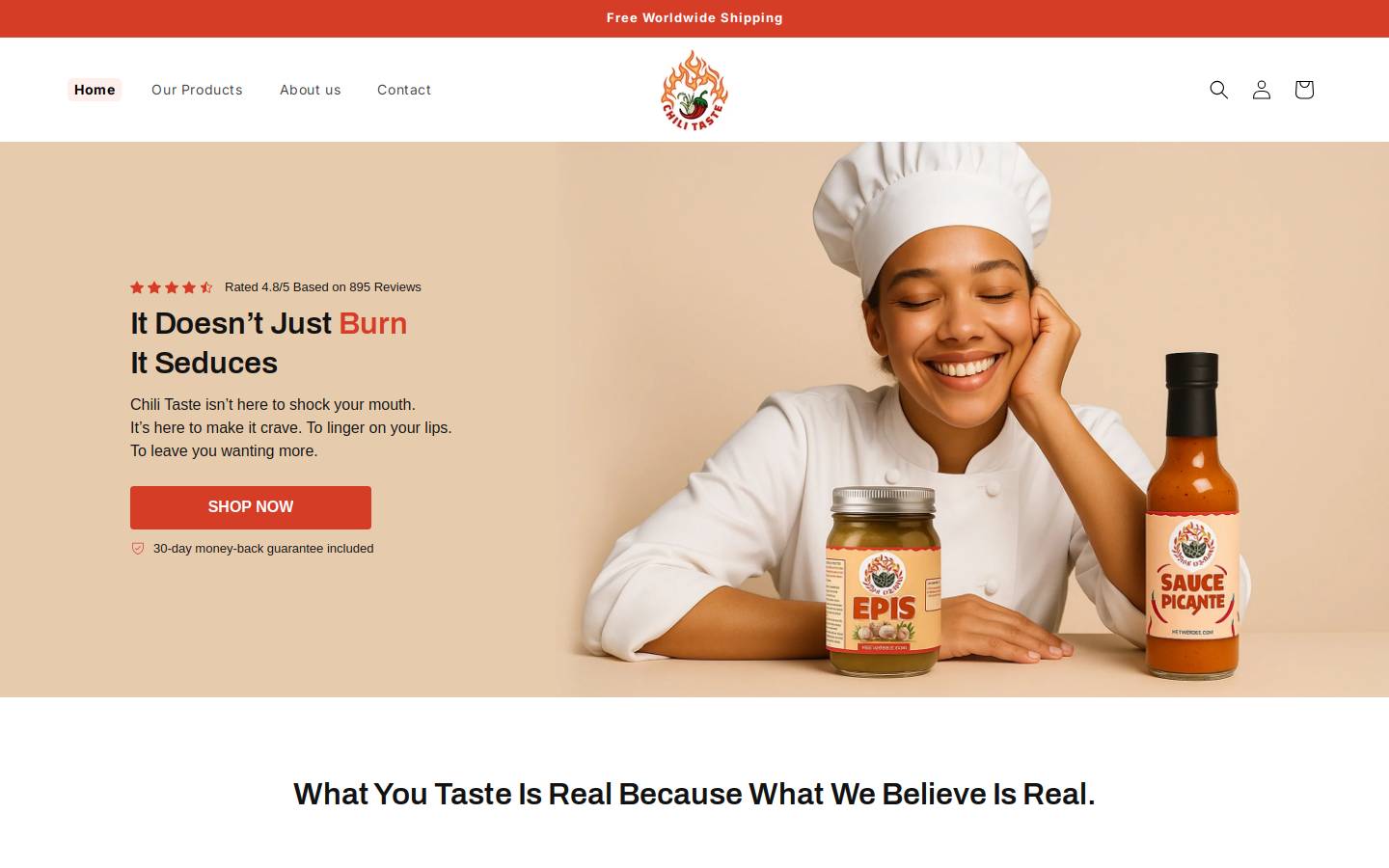 chili-taste.com homepage screenshot