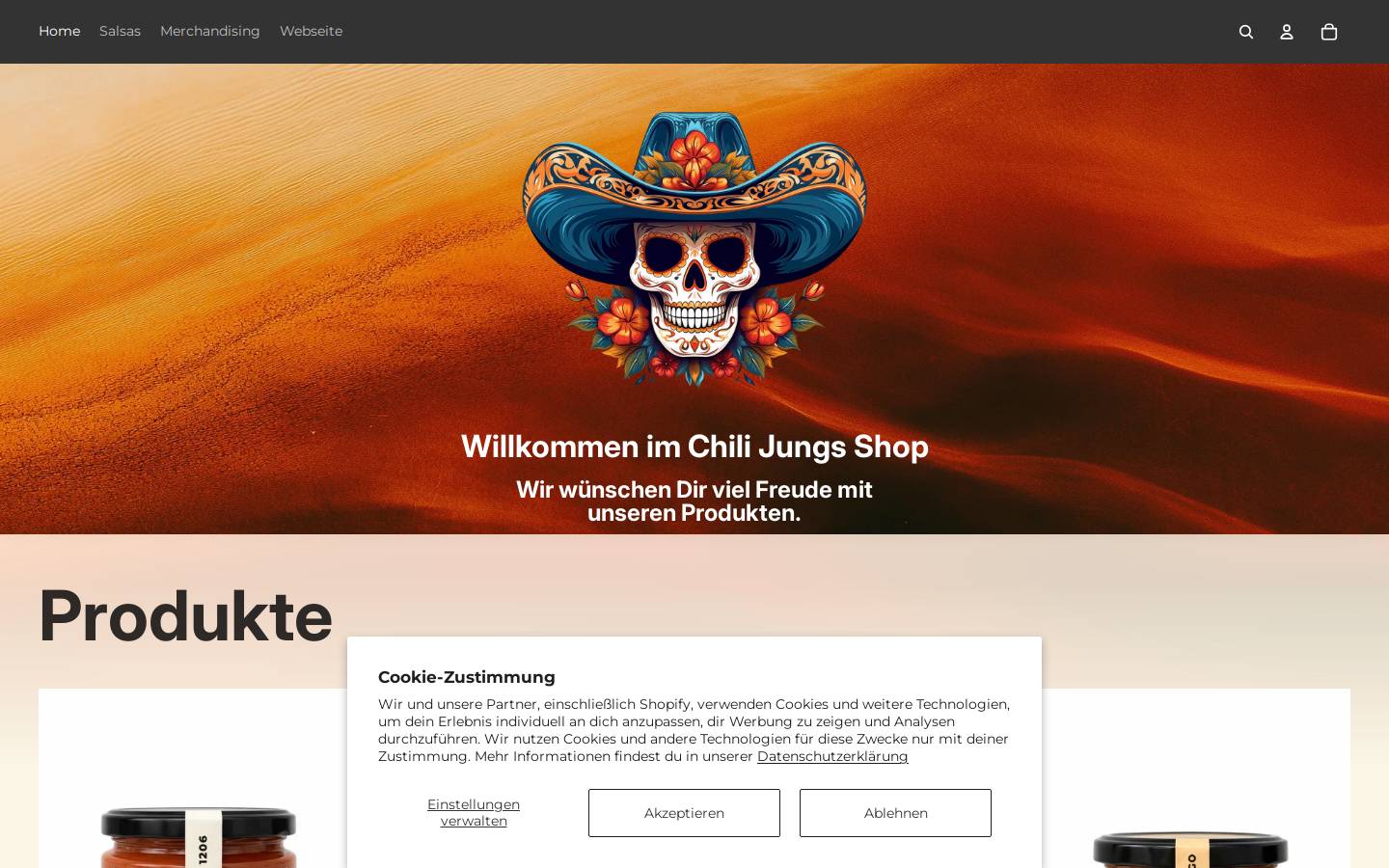 chilijungs.store homepage screenshot