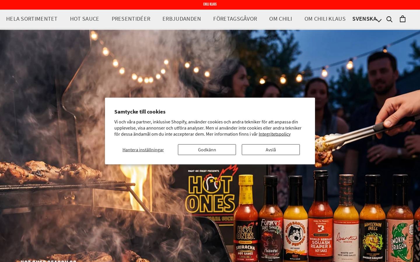chiliklaus.se homepage screenshot