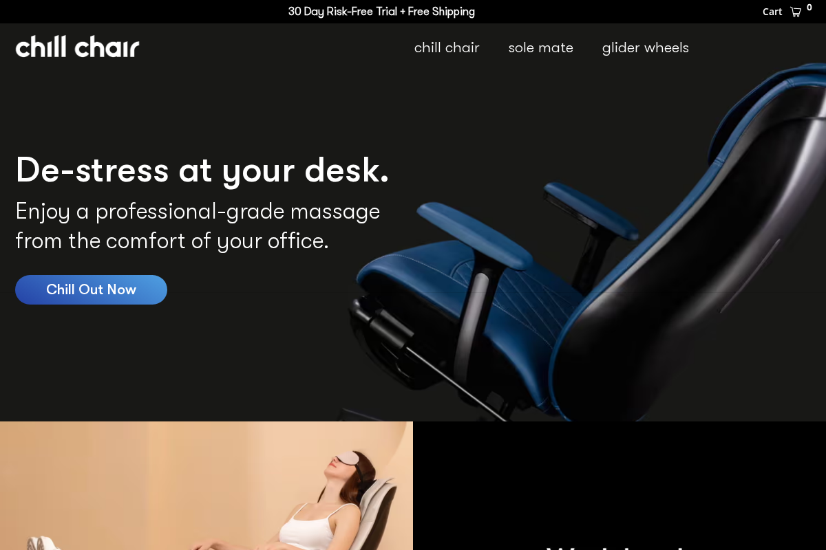 Chill Chair homepage screenshot