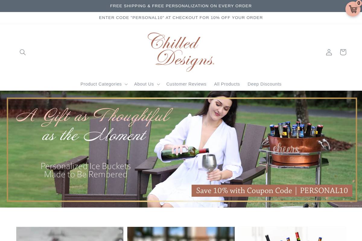 chilled-designs.com homepage screenshot
