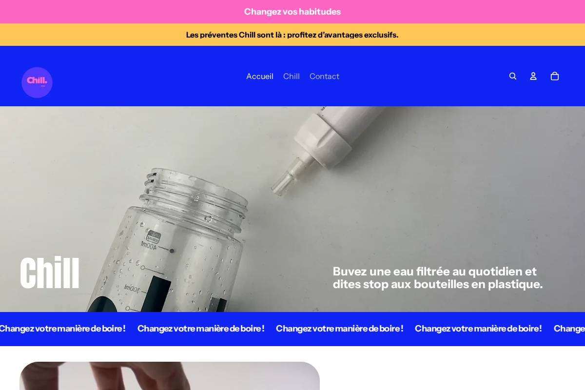 chillwater.fr homepage screenshot