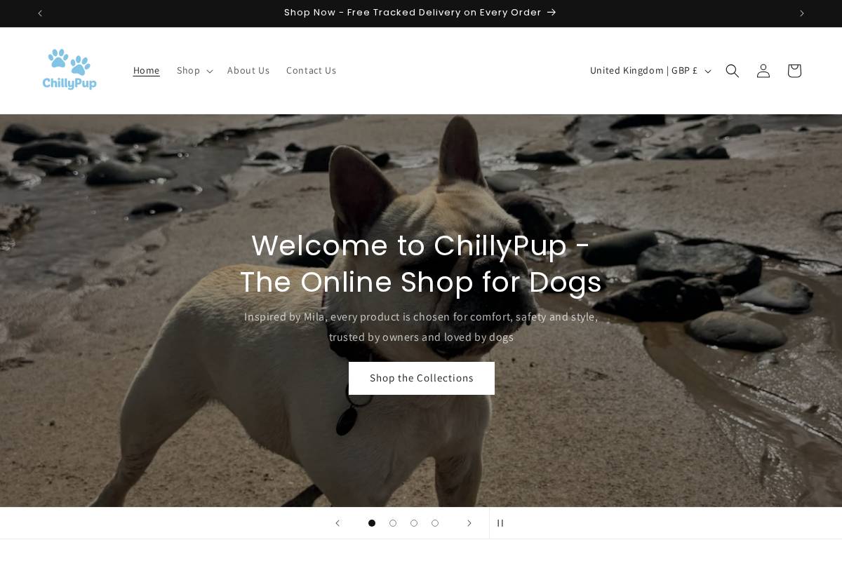 Chillypup homepage screenshot