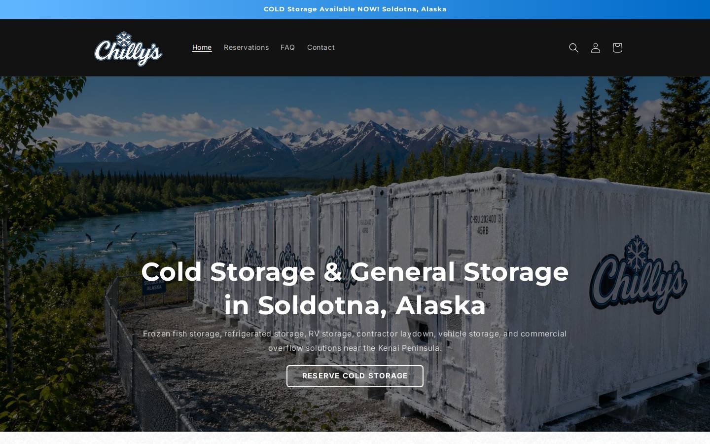 chillysalaska.com homepage screenshot