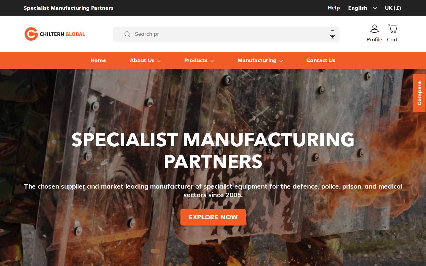 Chiltern Global homepage screenshot