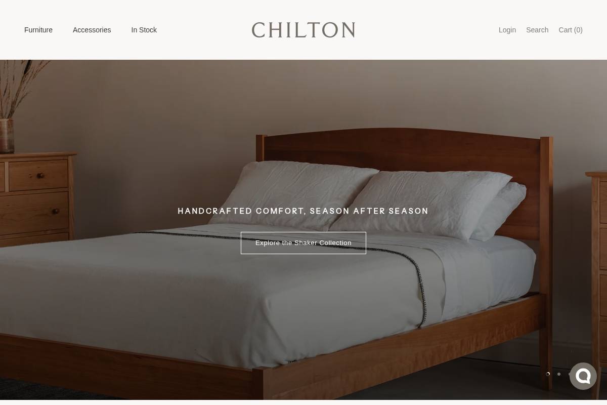 Chiltons Furniture homepage screenshot