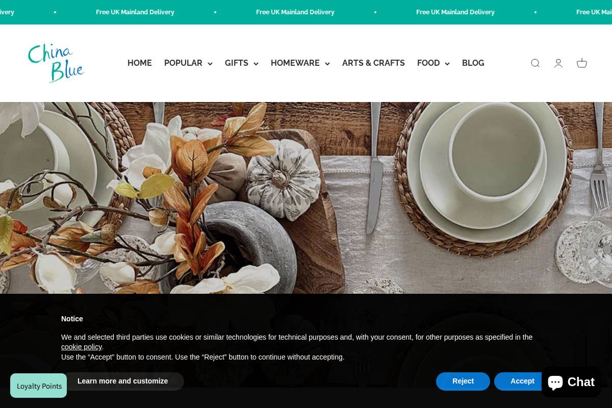 China Blue Shop homepage screenshot