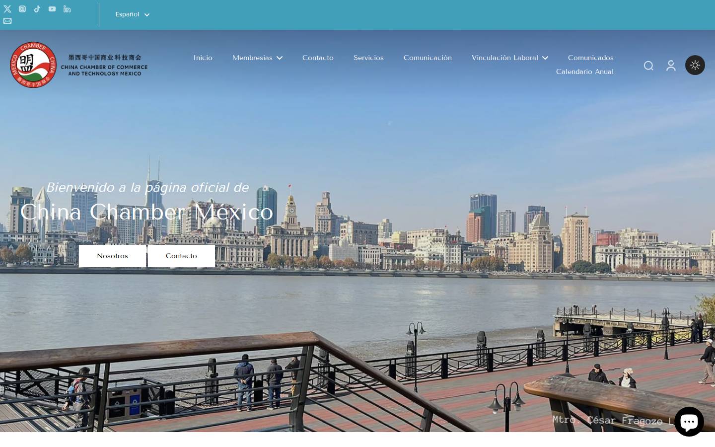 chinachambermexico.org homepage screenshot