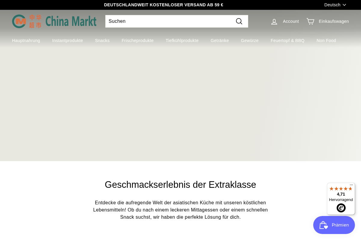 China Markt Chemnitz homepage screenshot