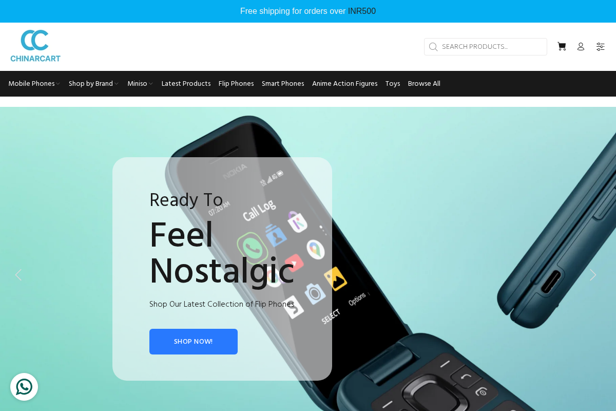 Chinar Cart homepage screenshot