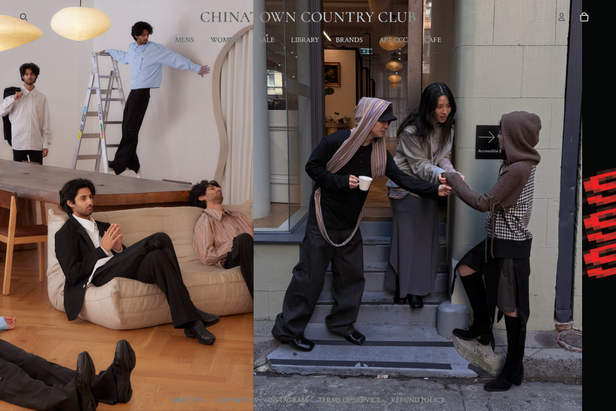 Chinatown Country Club homepage screenshot