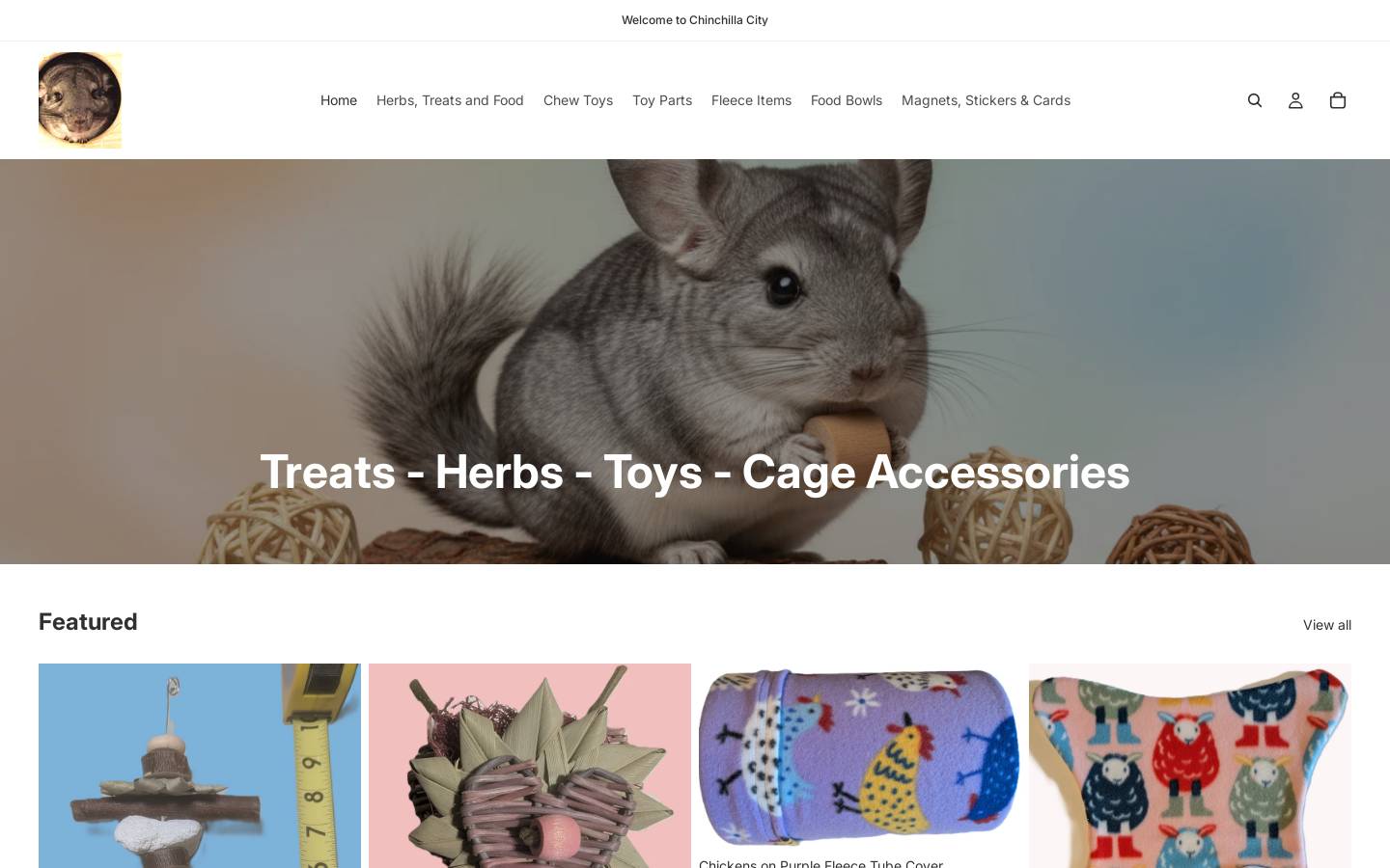 chinchillacity.com homepage screenshot