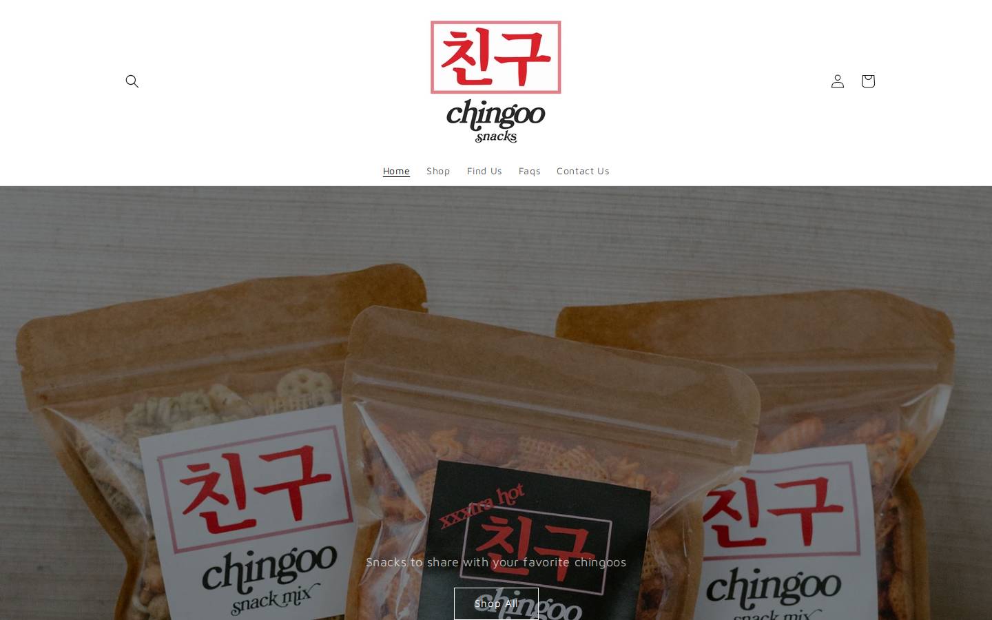 chingoosnacks.com homepage screenshot
