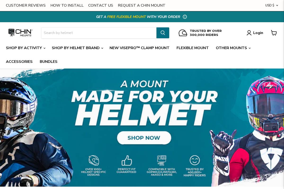 Chin Mounts homepage screenshot
