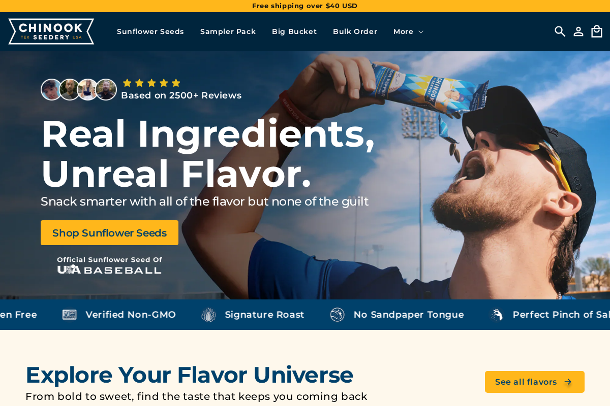 Chinook Seedery homepage screenshot