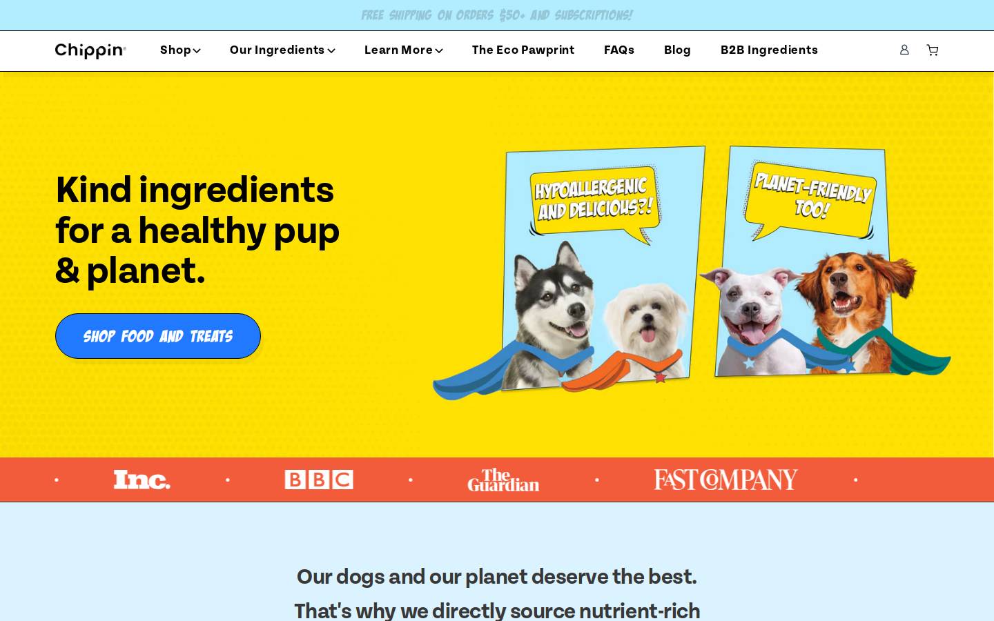chippinsnack.com homepage screenshot