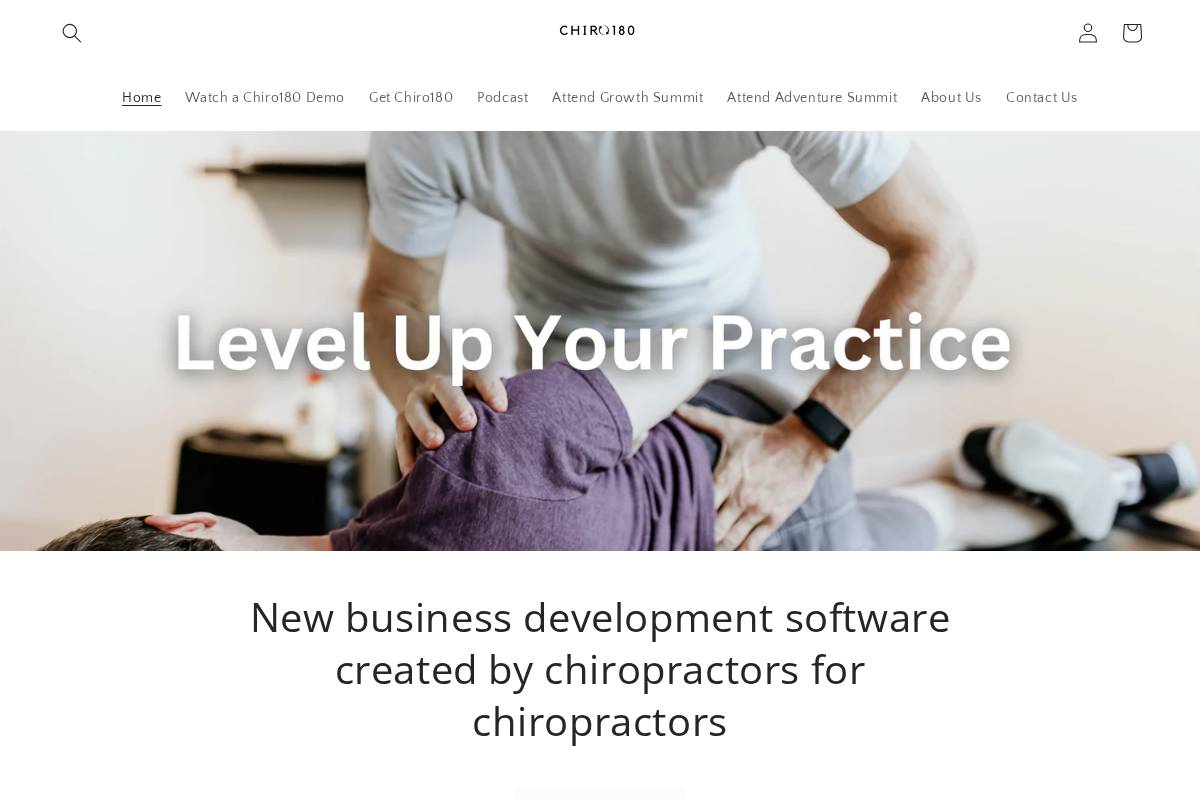 chiro180.com homepage screenshot