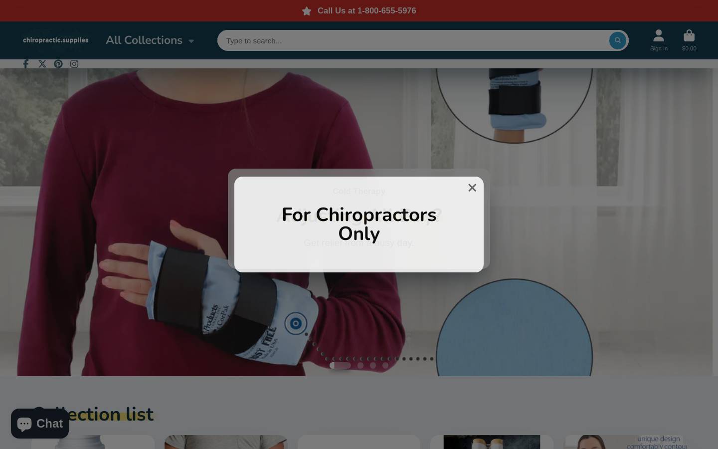 chiropractic.supplies homepage screenshot