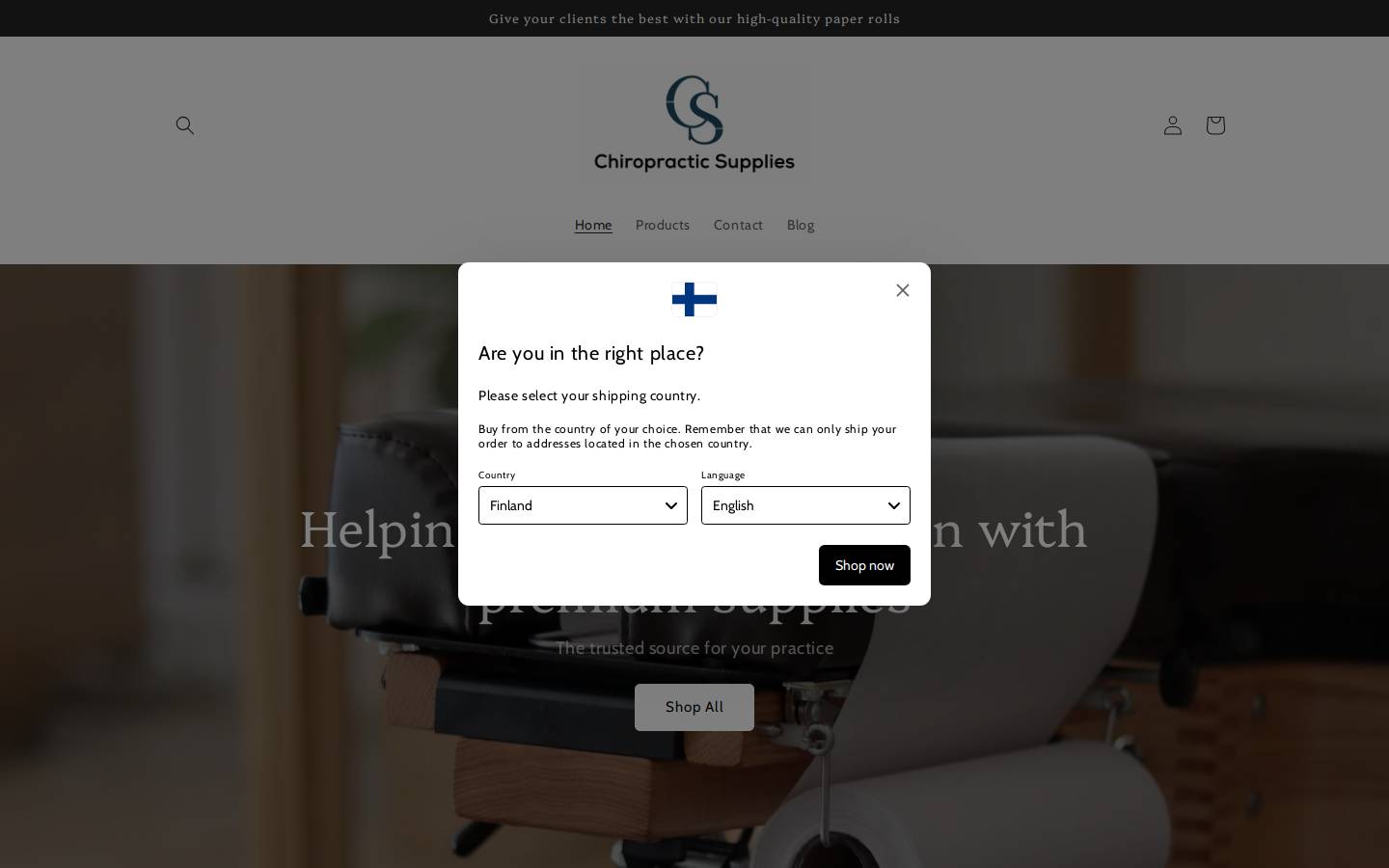 chiropracticsupplies.nl homepage screenshot