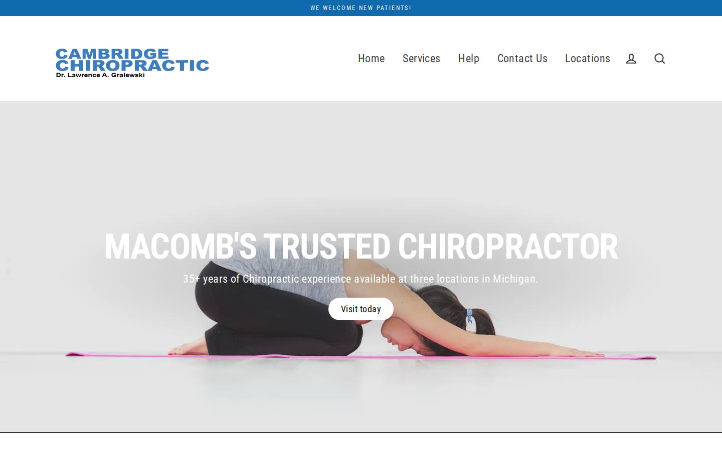 chiropractorinmacomb.com homepage screenshot
