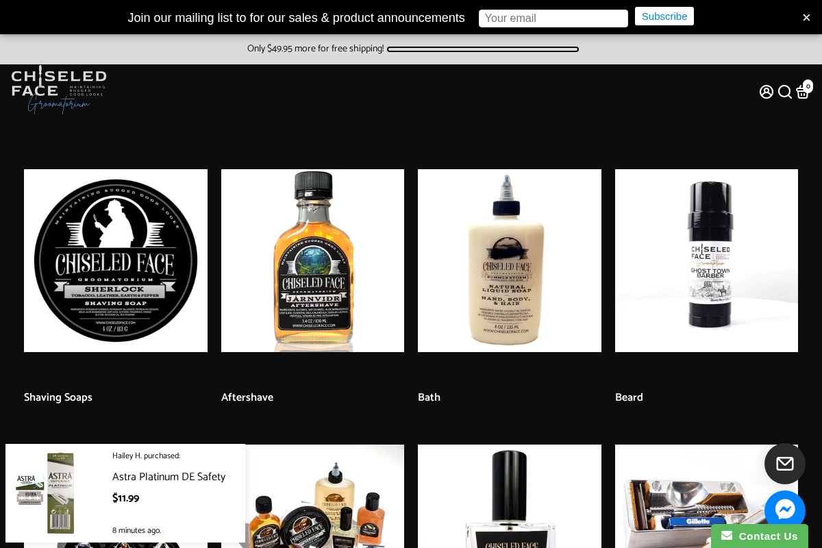 Chiseled Face Groomatorium - Men's Shaving Gear and Toiletries homepage screenshot