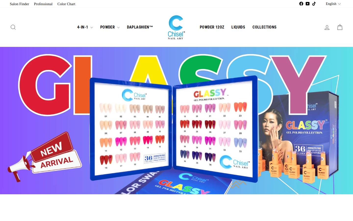 chiselnailart.com homepage screenshot