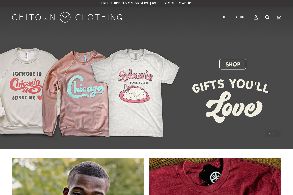 Chitown Clothing homepage screenshot