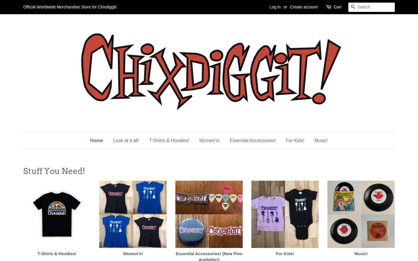 chixdiggit.com homepage screenshot