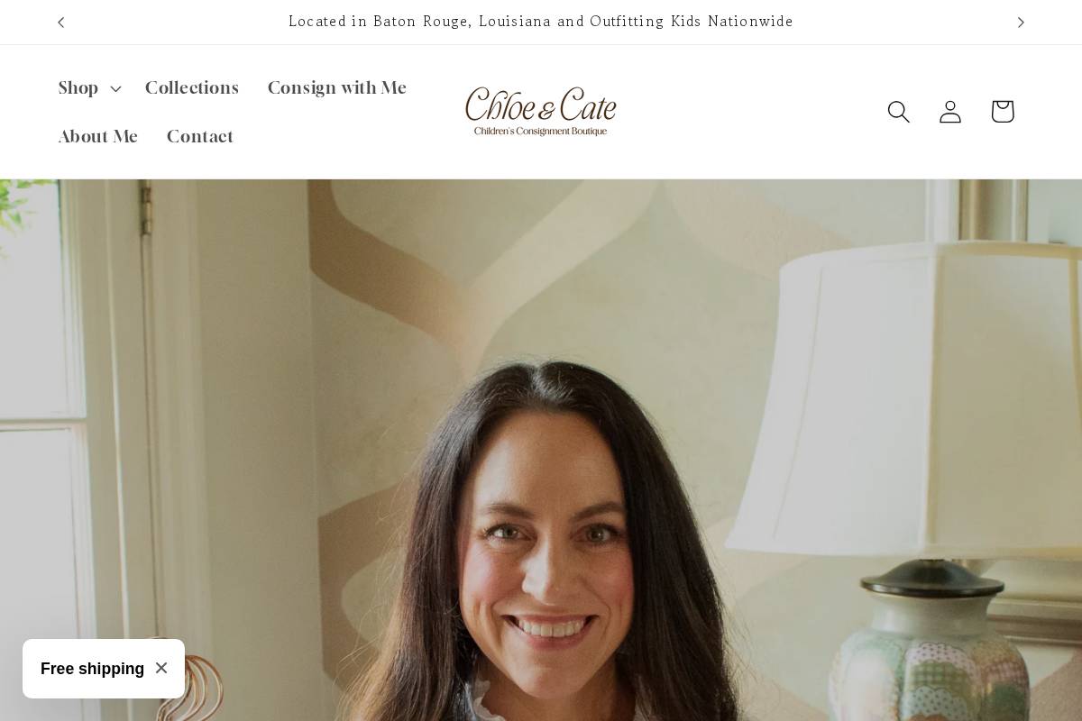 chloeandcatekidsconsignment.com homepage screenshot