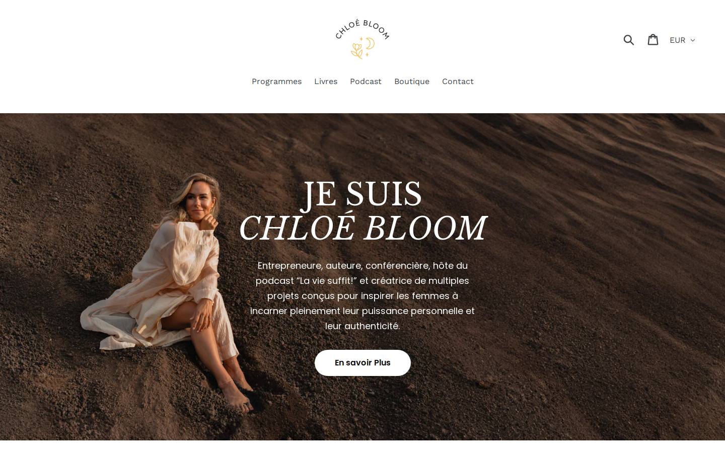 chloebloom.com homepage screenshot