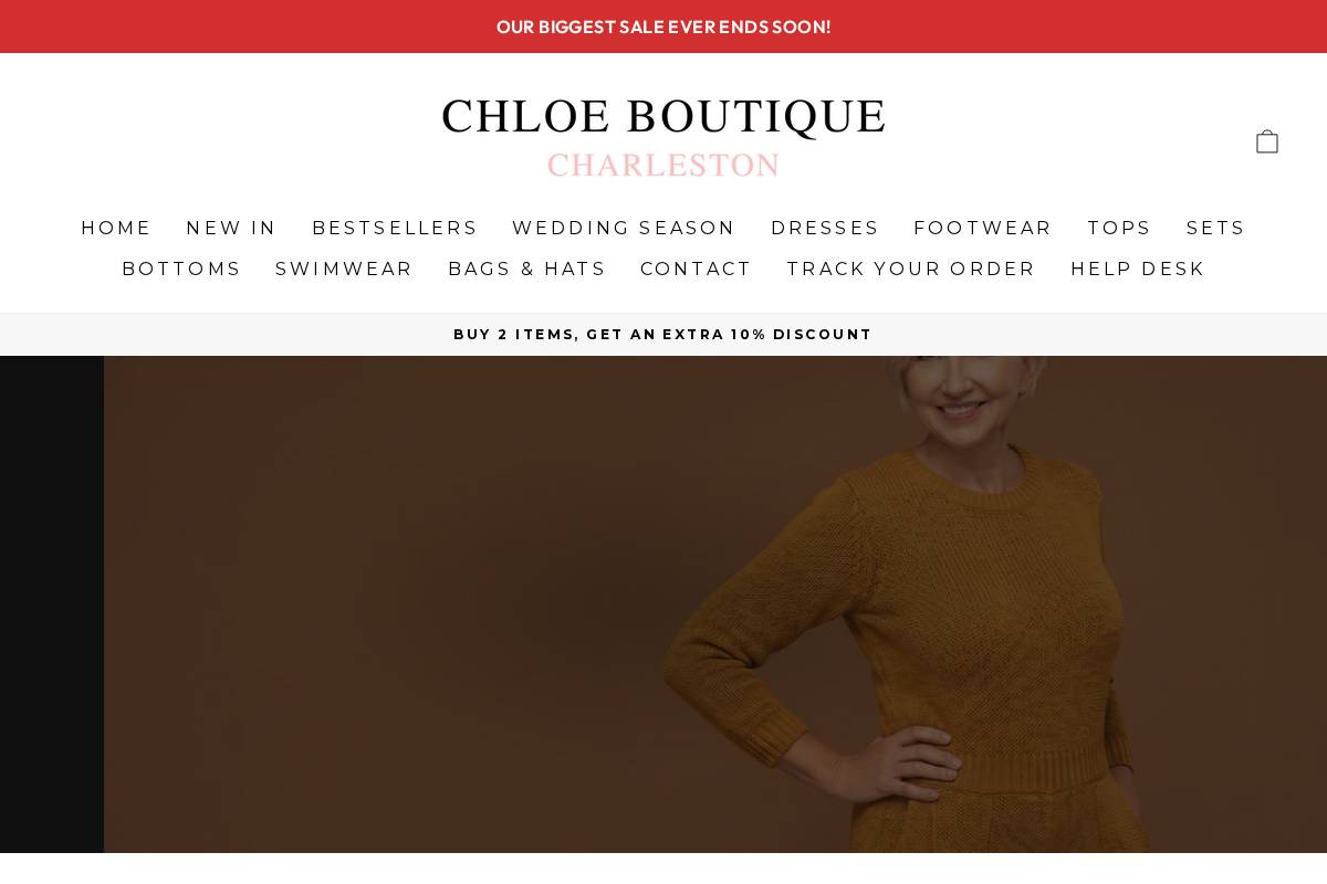 Chloeboutiqueofficial homepage screenshot
