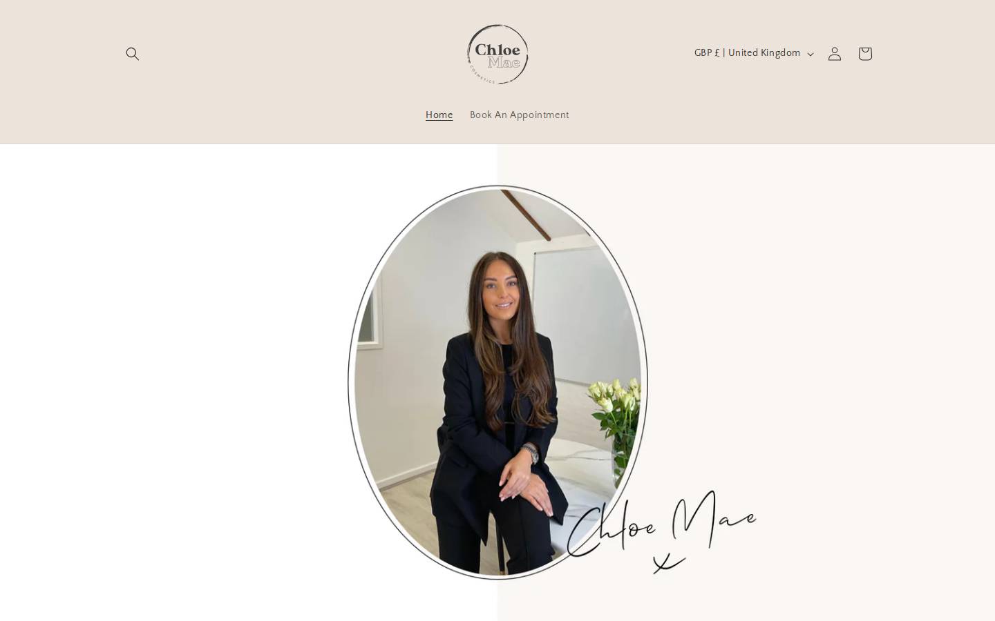 chloemae.co.uk homepage screenshot