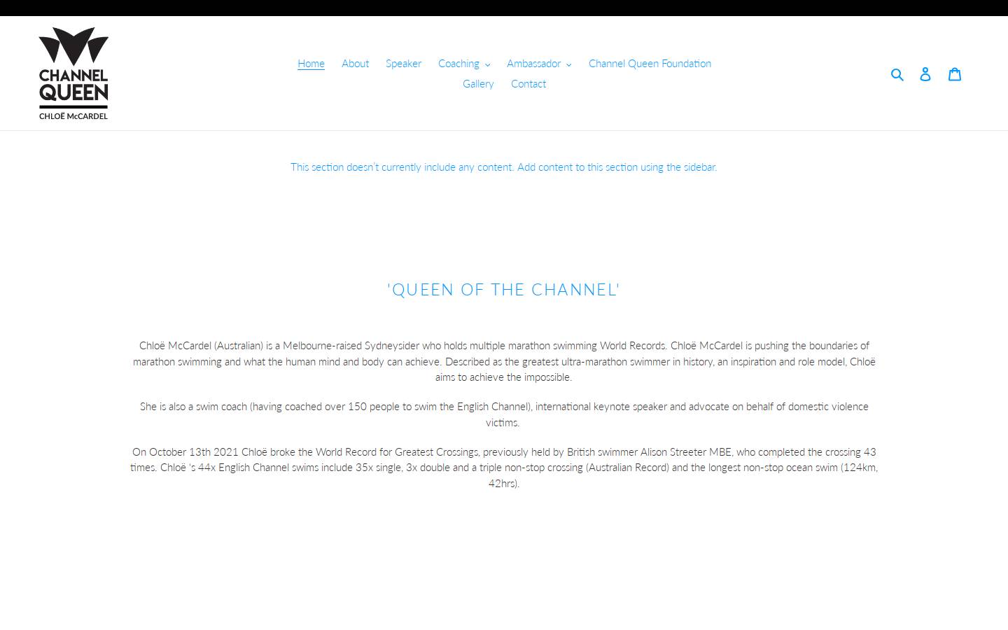 Chloemccardel homepage screenshot