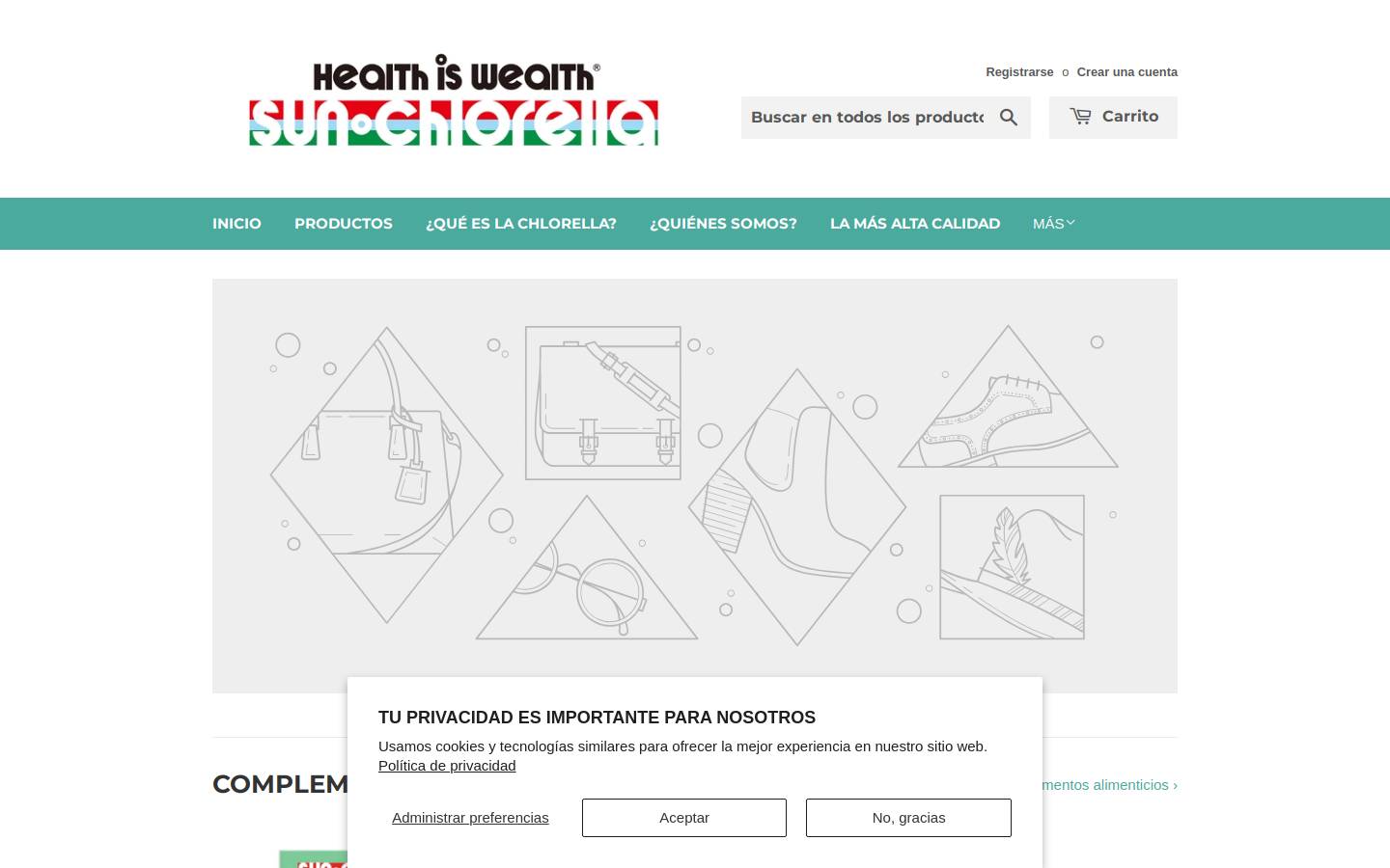 chlorella.es homepage screenshot