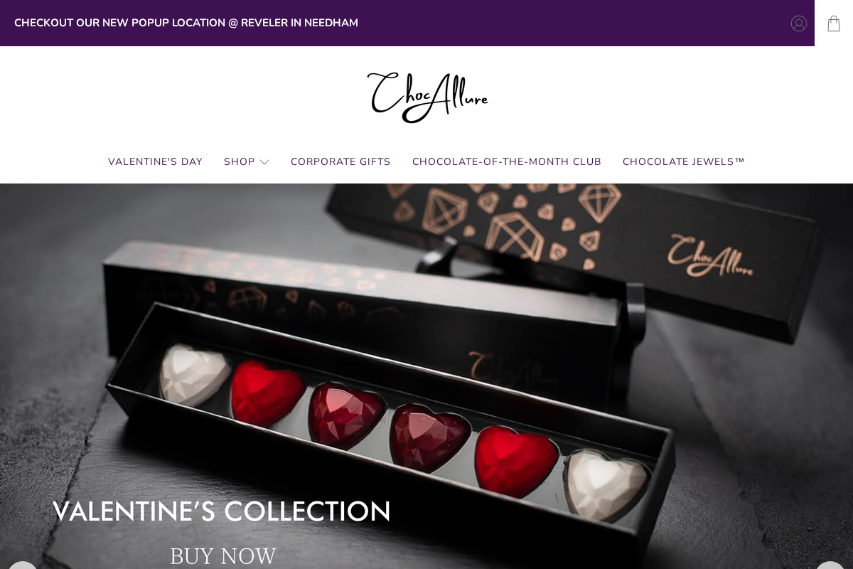 ChocAllure homepage screenshot