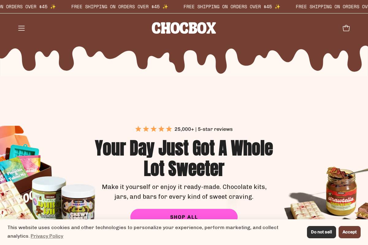 chocboxla.com homepage screenshot