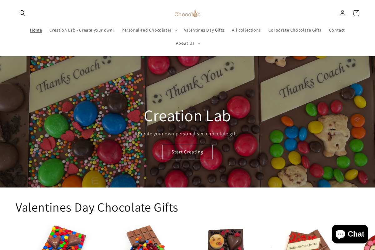 Chocolab homepage screenshot